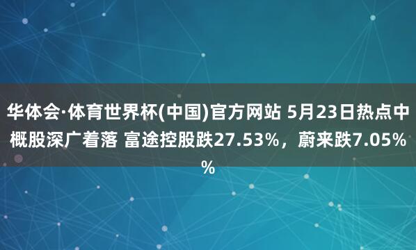 华体会·体育世界杯(中国)官方网站 5月23日热点中概股深广着落 富途控股跌27.53%，蔚来跌7.05%