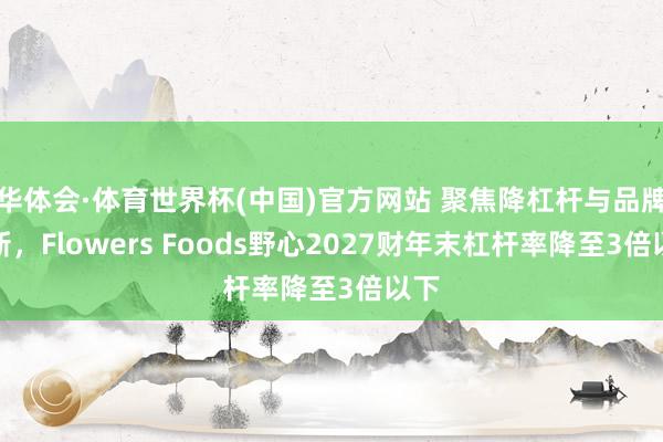 华体会·体育世界杯(中国)官方网站 聚焦降杠杆与品牌焕新，Flowers Foods野心2027财年末杠杆率降至3倍以下