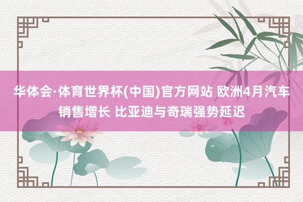 华体会·体育世界杯(中国)官方网站 欧洲4月汽车销售增长 比亚迪与奇瑞强势延迟