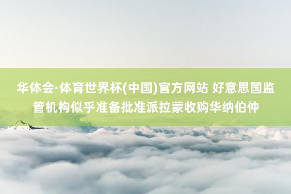华体会·体育世界杯(中国)官方网站 好意思国监管机构似乎准备批准派拉蒙收购华纳伯仲