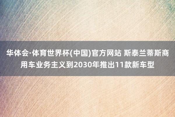 华体会·体育世界杯(中国)官方网站 斯泰兰蒂斯商用车业务主义到2030年推出11款新车型