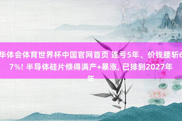 华体会体育世界杯中国官网首页 连亏5年、价钱腰斩67%! 半导体硅片倏得满产+暴涨， 已排到2027年