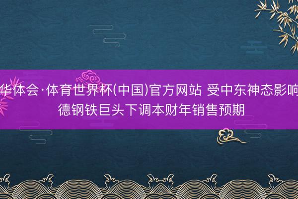 华体会·体育世界杯(中国)官方网站 受中东神态影响 德钢铁巨头下调本财年销售预期